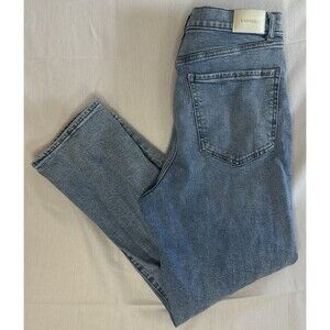 Express Womens Mom Jeans Super High Rise Distressed Size 12R 25" Inseam
